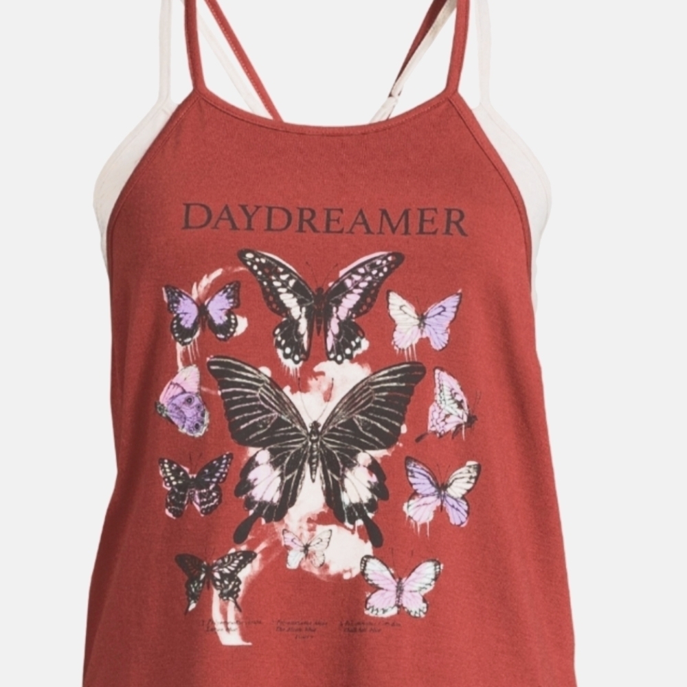 Day Dreamer Tank Top High Neck Unique Strapy XL (15-17) Junior Fit